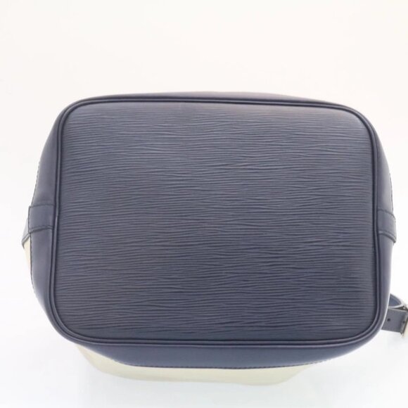 LOUIS VUITTON Epi Petit Noe Bicolor Shoulder Bag White Navy M40881 LV Auth 23256 - Picture 3 of 14
